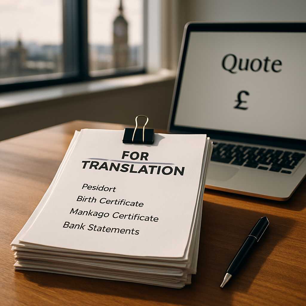 A professional editorial photograph of a well organized desk featuring a neatly stacked bundle of of